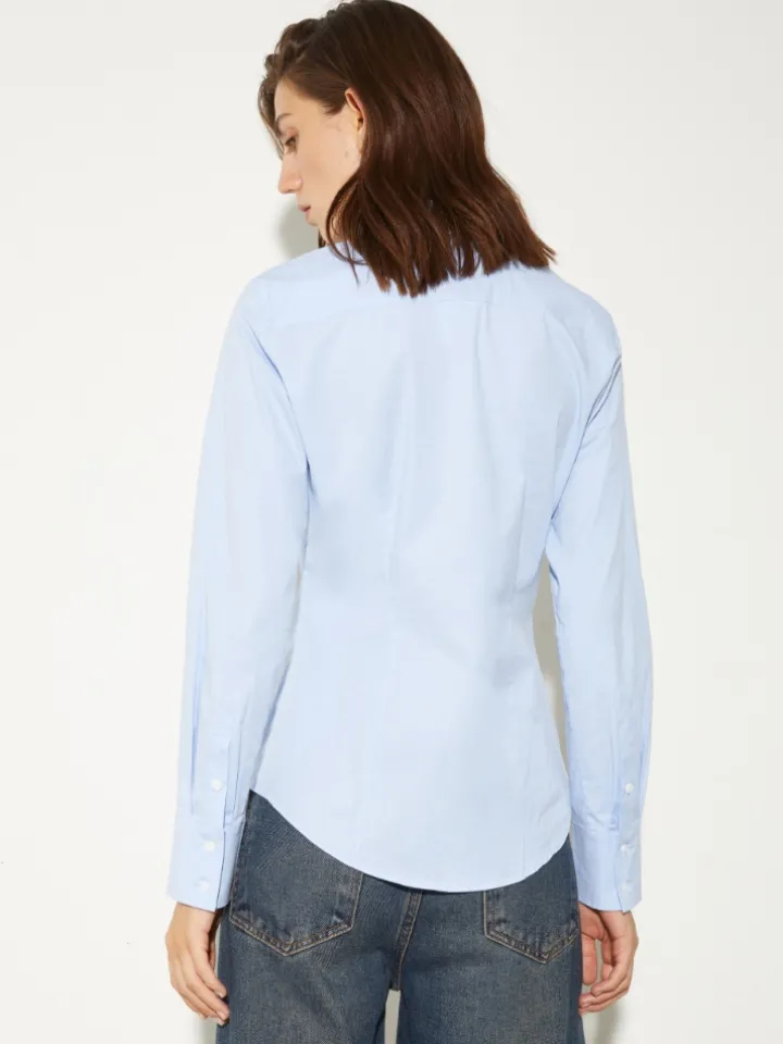 Slim poplin shirt - light blue