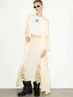 Slogan-print cropped T-shirt - optical white