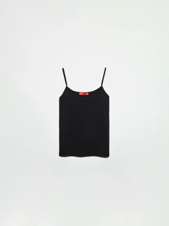 Stretch jersey top - black