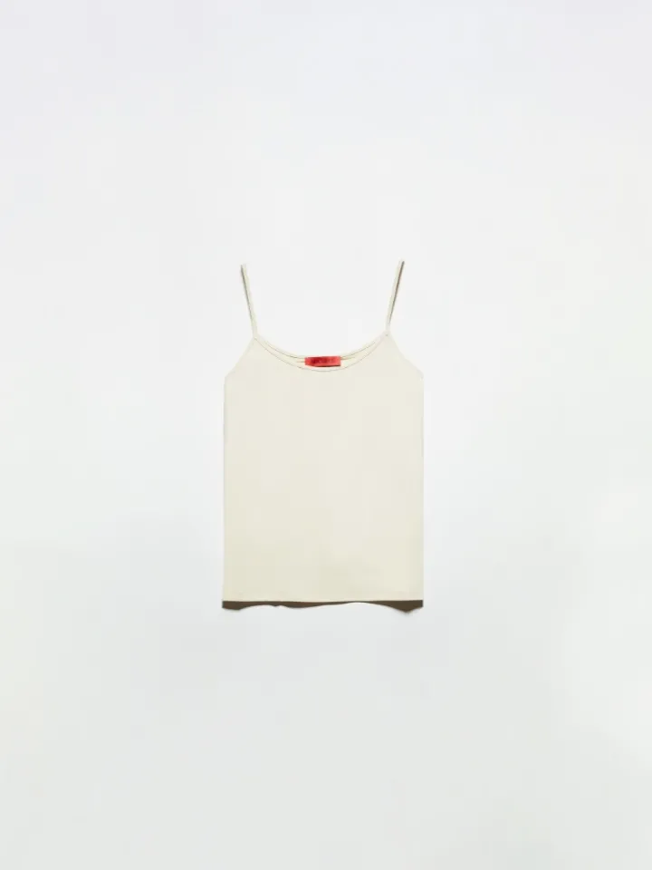 Stretch jersey top - powder