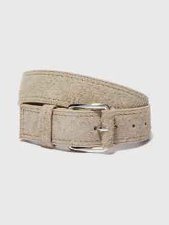 Suede belt - turtledove