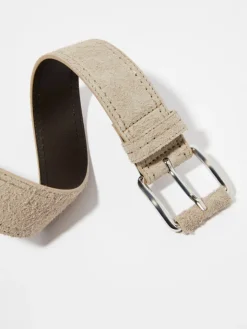 Suede belt - turtledove
