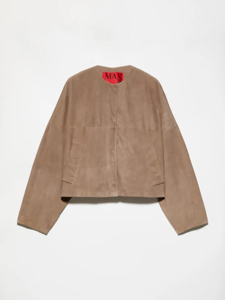 Suede jacket - turtledove