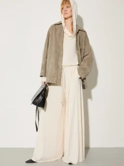 Suede shacket - sage