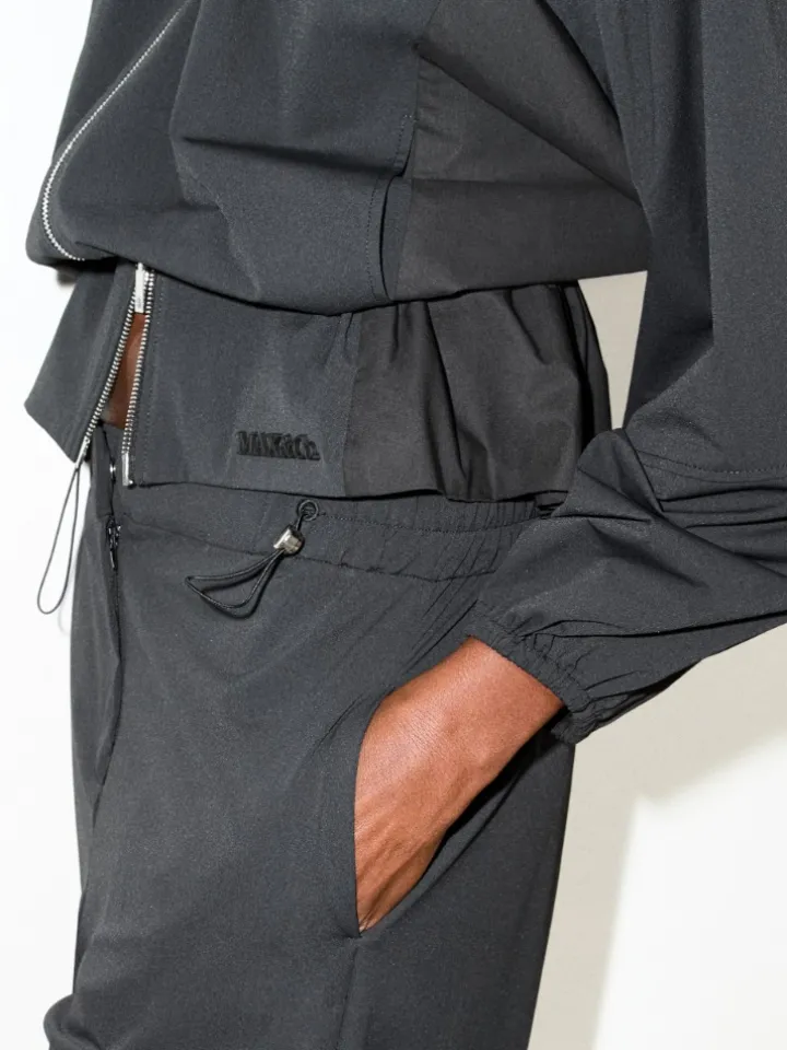 Technical-jersey trousers - black