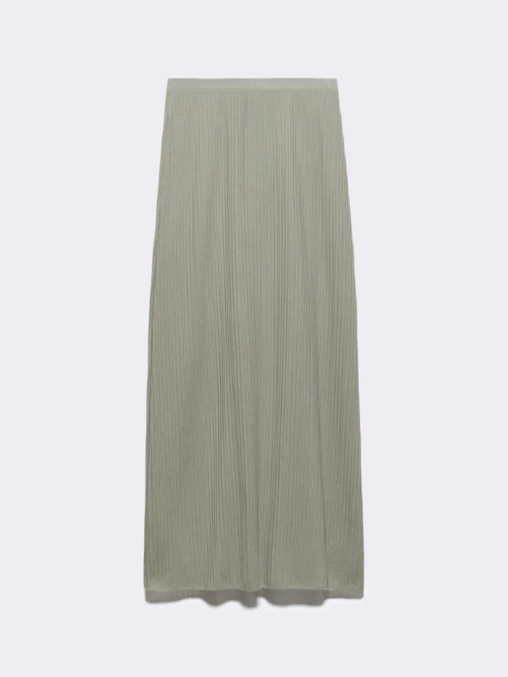 Textured jersey maxi skirt - sage