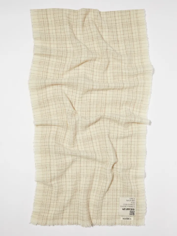 Undyed wool-blend stole - medium grey