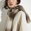 Undyed wool-blend stole - turtledove