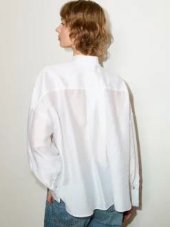 Voile shirt with cufflinks - optical white