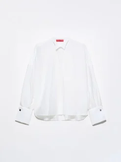 Voile shirt with cufflinks - optical white