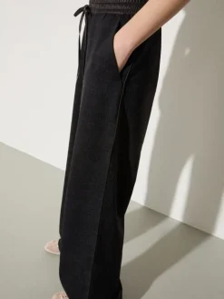 Washed-effect jersey joggers - dark grey