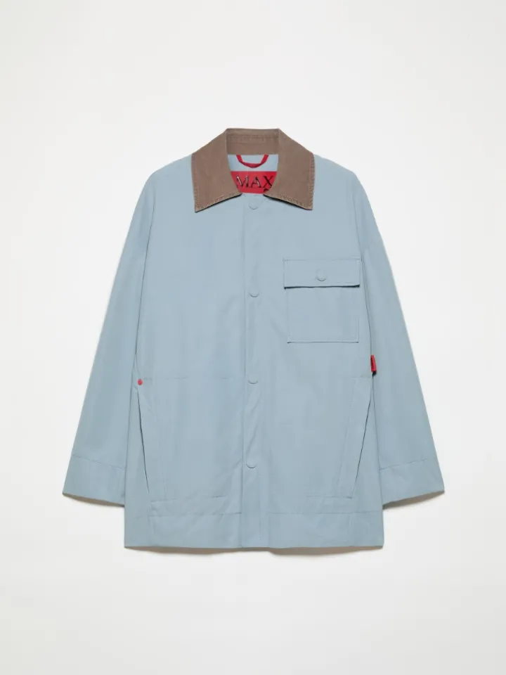 Water-repellent shacket - light blue
