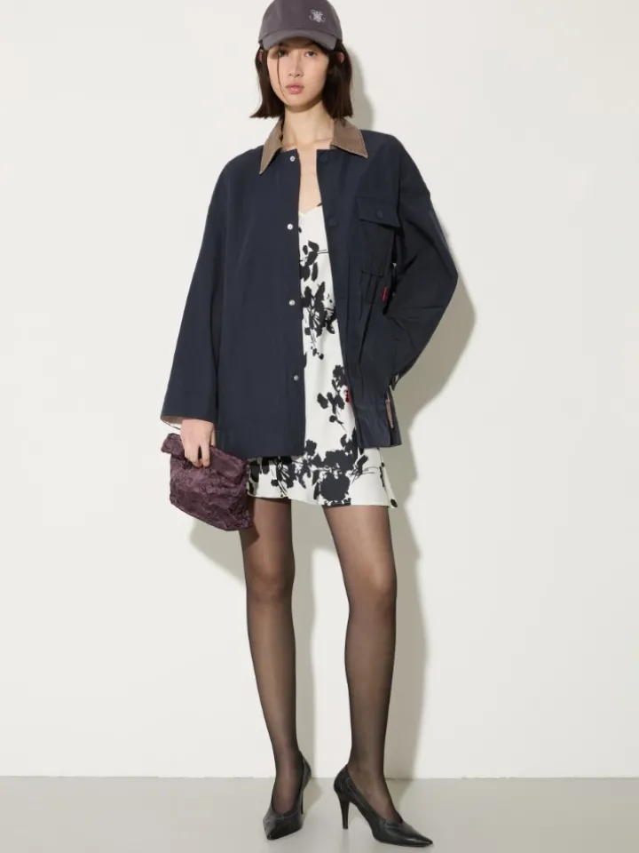 Water-repellent shacket - navy