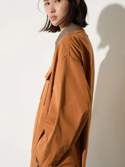 Water-repellent shacket - terra cotta
