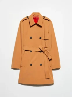 Water-repellent trench coat - terra cotta