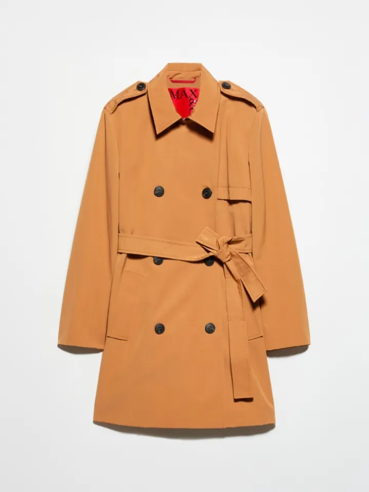 Water-repellent trench coat - terra cotta