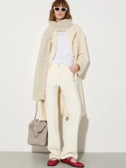 Wool and cashmere coat - white