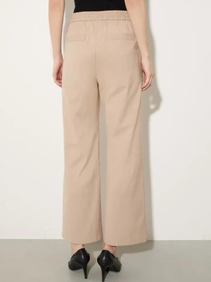 Wool-blend trousers - beige